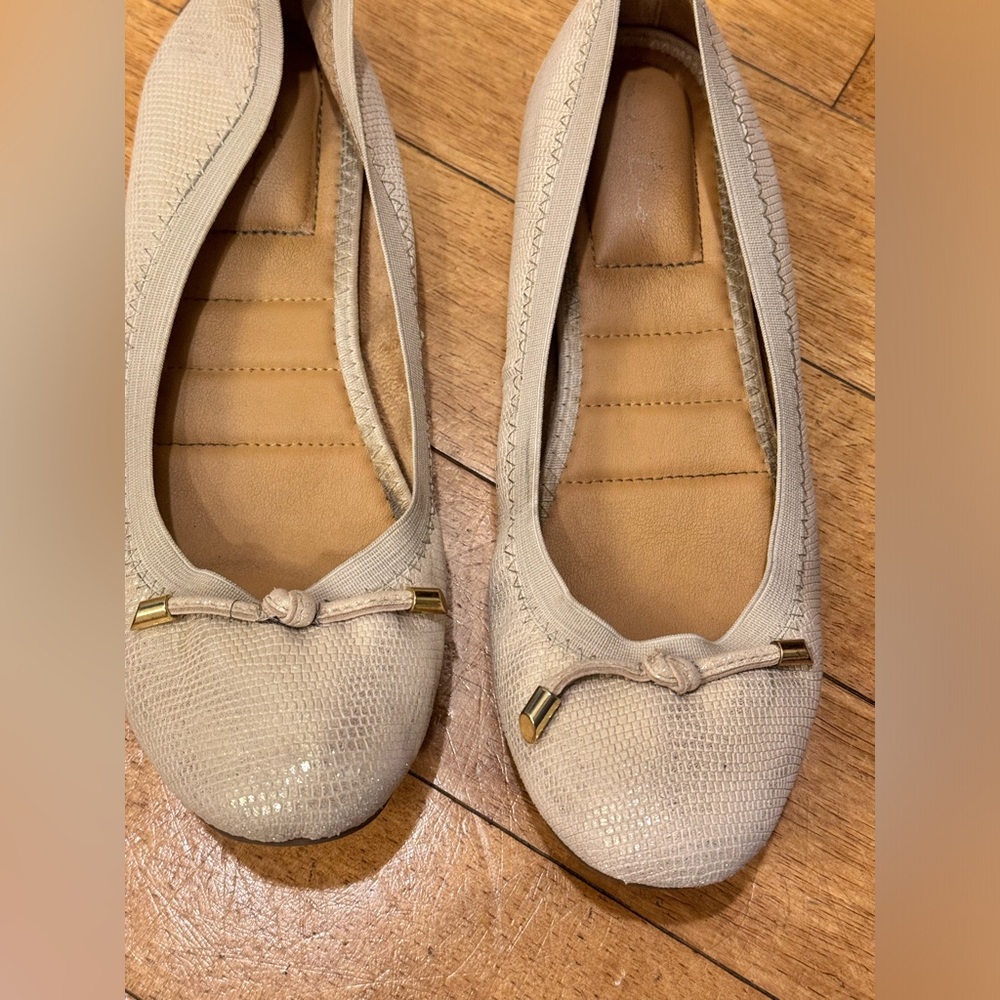 Me Too Kayla Lizard Embossed Leather Ballet Flat